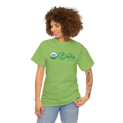 USDA Organic, Vegan, Non-GMO T-Shirt Designed by Big Brain Brew