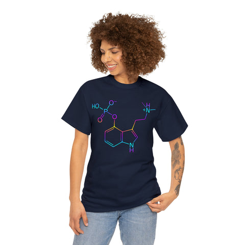 Psilocybin Molecule T-Shirt Designed by Big Brain Brew