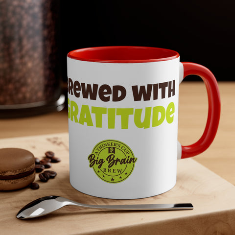 Brewed with Gratitude Accent Coffee Mug, 11oz