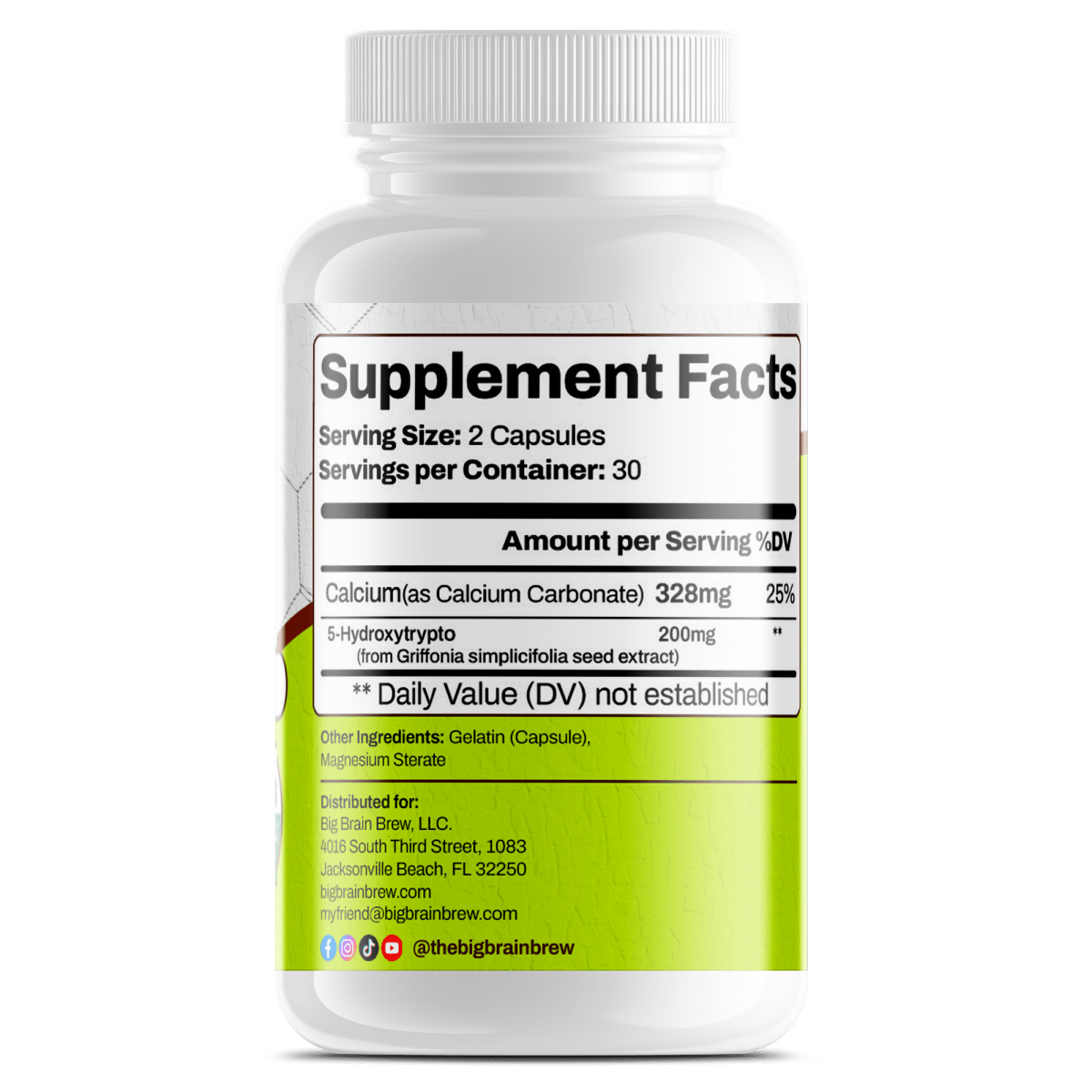 5 - HTP (Hydroxytryptophan) - Big Brain Brew