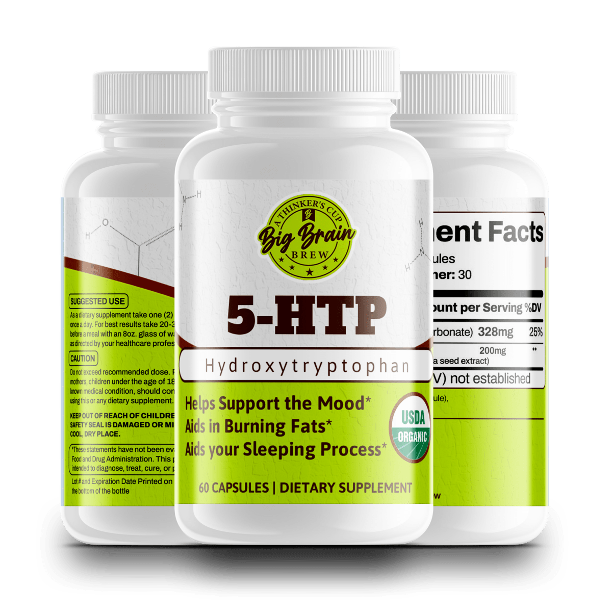 5 - HTP (Hydroxytryptophan) - Big Brain Brew