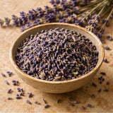 Illustrative image of organic lavender ingredient, not the actual packaged 1 oz bag