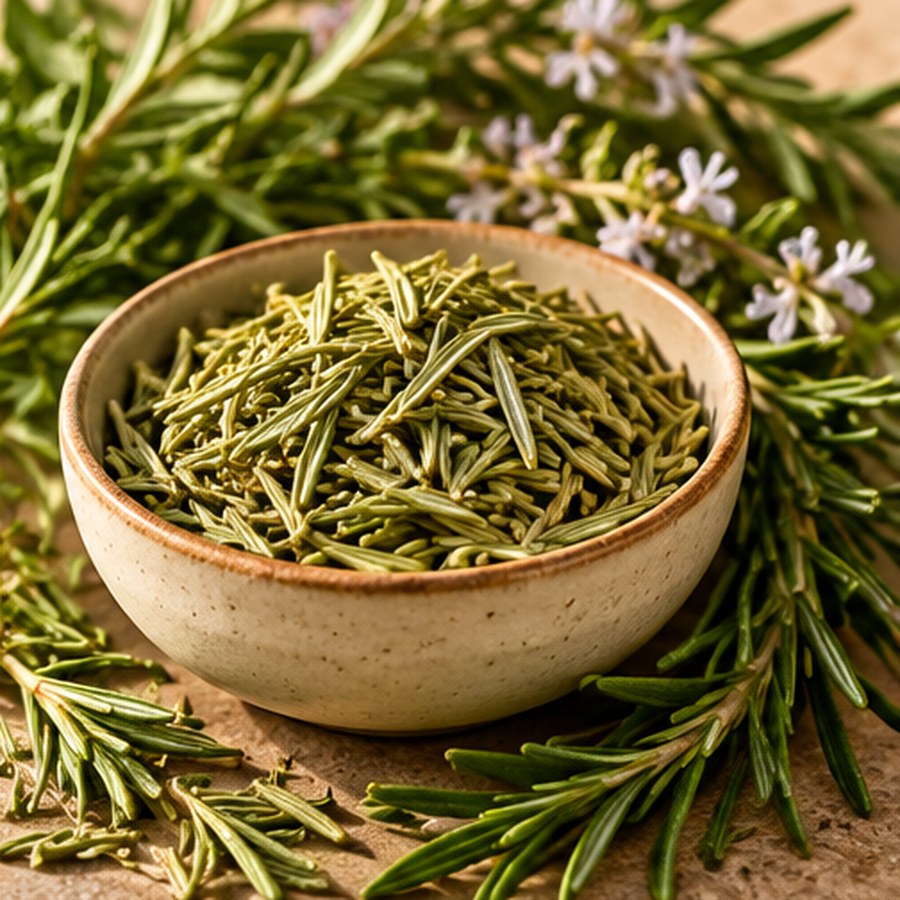 Illustrative image of organic rosemary ingredient, not the actual packaged 1 oz bag