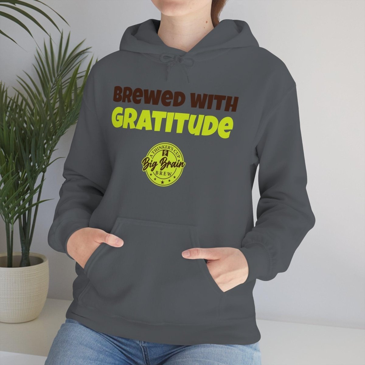 Brewed with Gratitude Unisex Heavy Blend™ Hooded Sweatshirt - Big Brain Brew