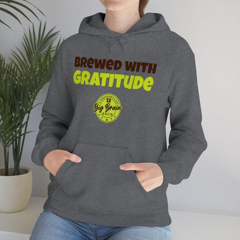 Brewed with Gratitude Unisex Heavy Blend™ Hooded Sweatshirt - Big Brain Brew