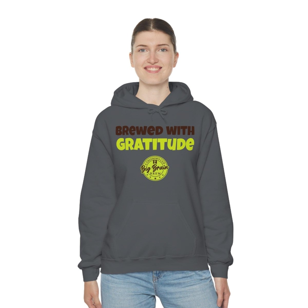 Brewed with Gratitude Unisex Heavy Blend™ Hooded Sweatshirt - Big Brain Brew
