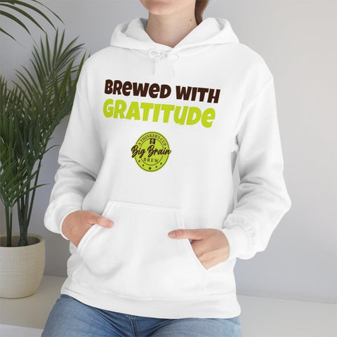 Brewed with Gratitude Unisex Heavy Blend™ Hooded Sweatshirt - Big Brain Brew