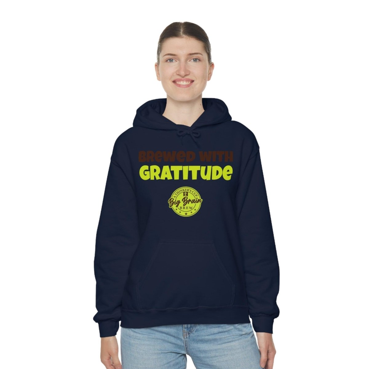 Brewed with Gratitude Unisex Heavy Blend™ Hooded Sweatshirt - Big Brain Brew
