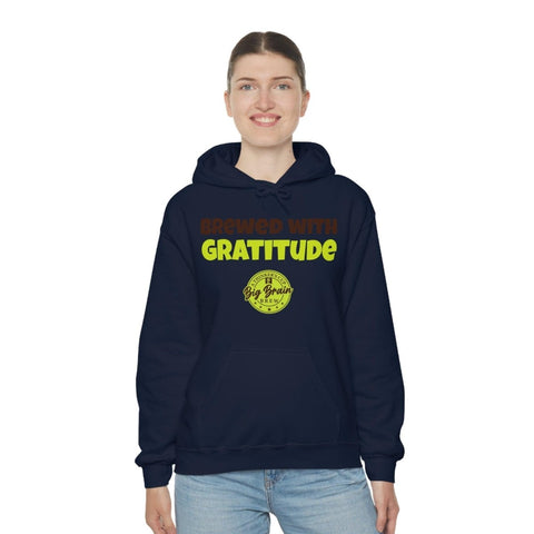 Brewed with Gratitude Unisex Heavy Blend™ Hooded Sweatshirt - Big Brain Brew