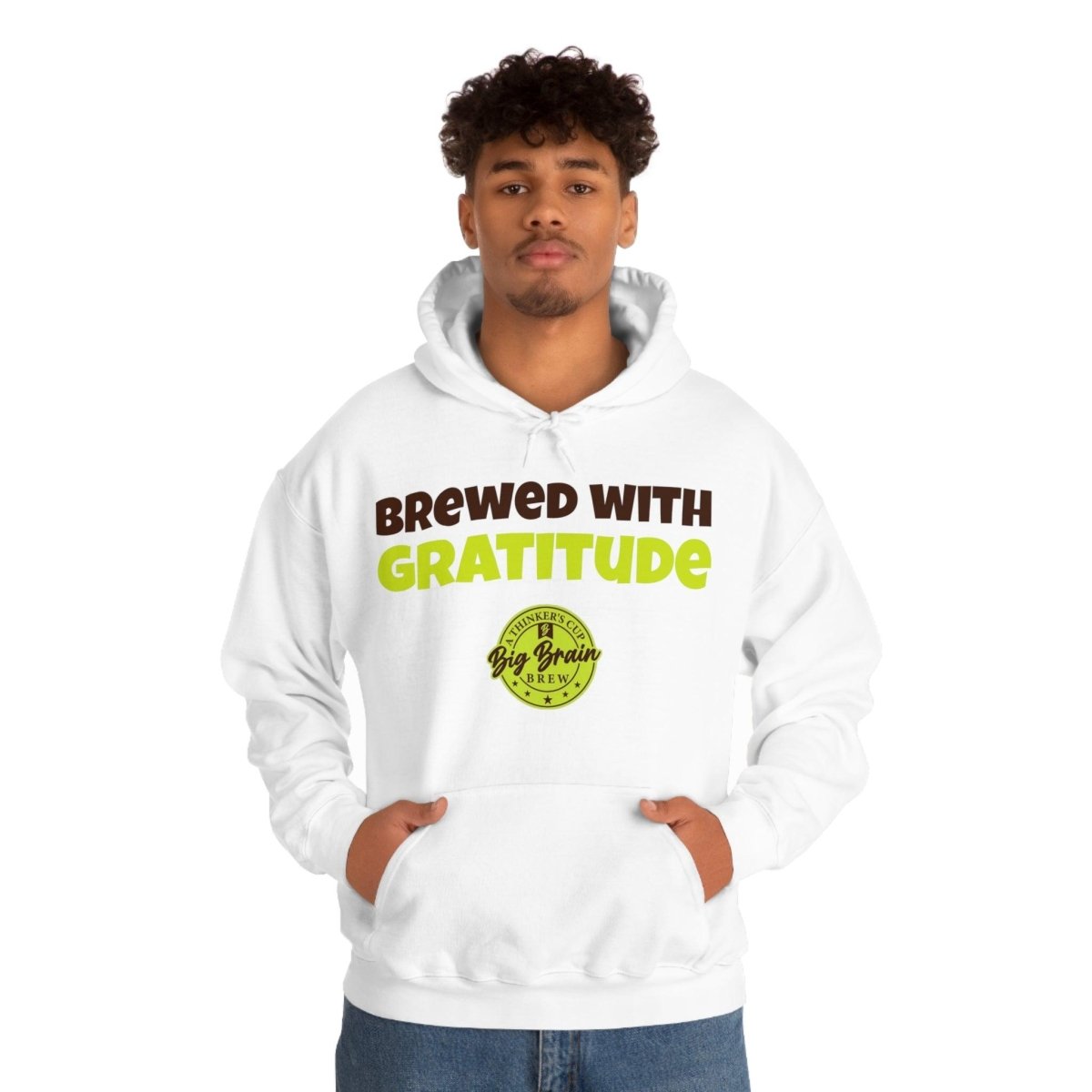 Brewed with Gratitude Unisex Heavy Blend™ Hooded Sweatshirt - Big Brain Brew