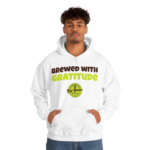 Brewed with Gratitude Unisex Heavy Blend™ Hooded Sweatshirt - Big Brain Brew