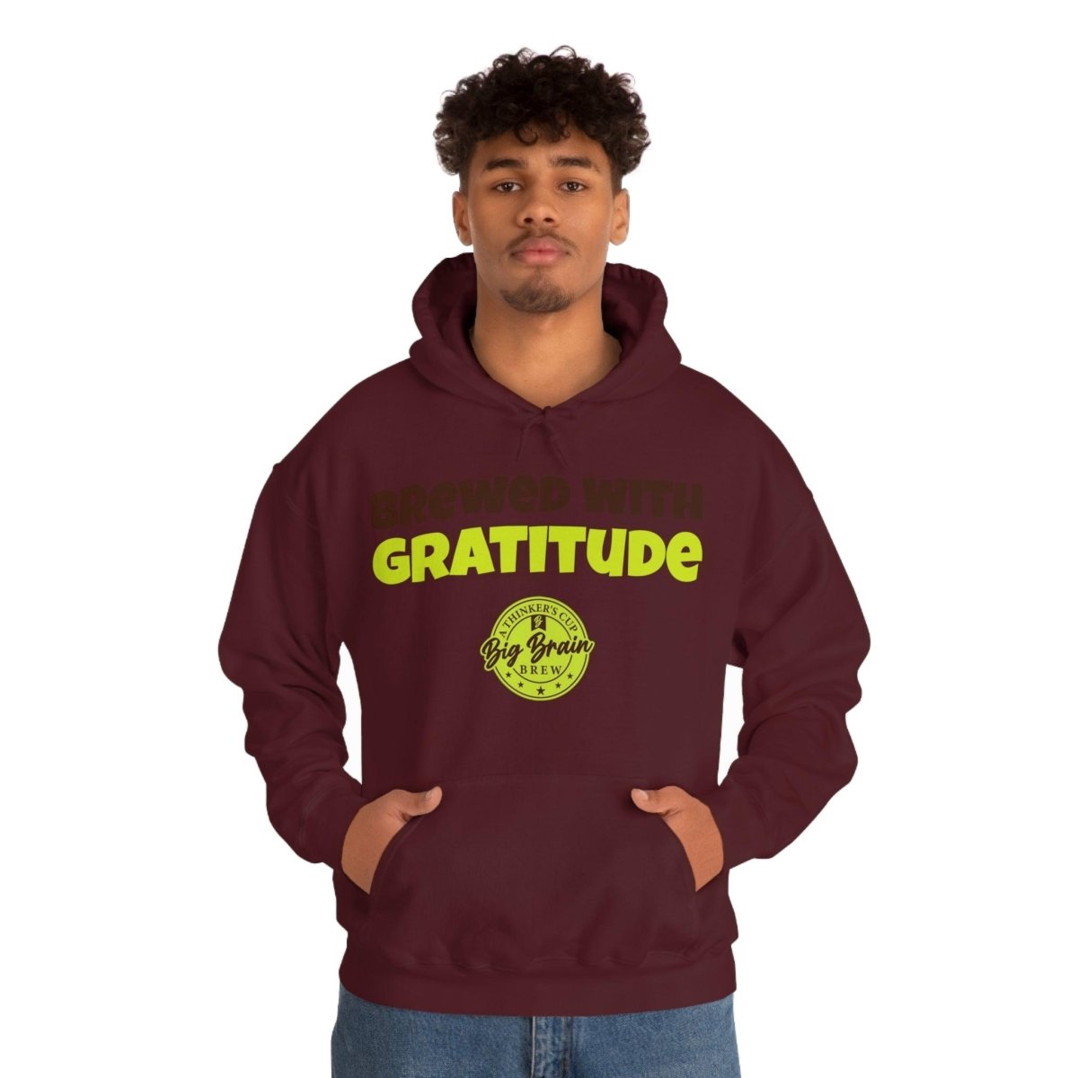 Brewed with Gratitude Unisex Heavy Blend™ Hooded Sweatshirt - Big Brain Brew
