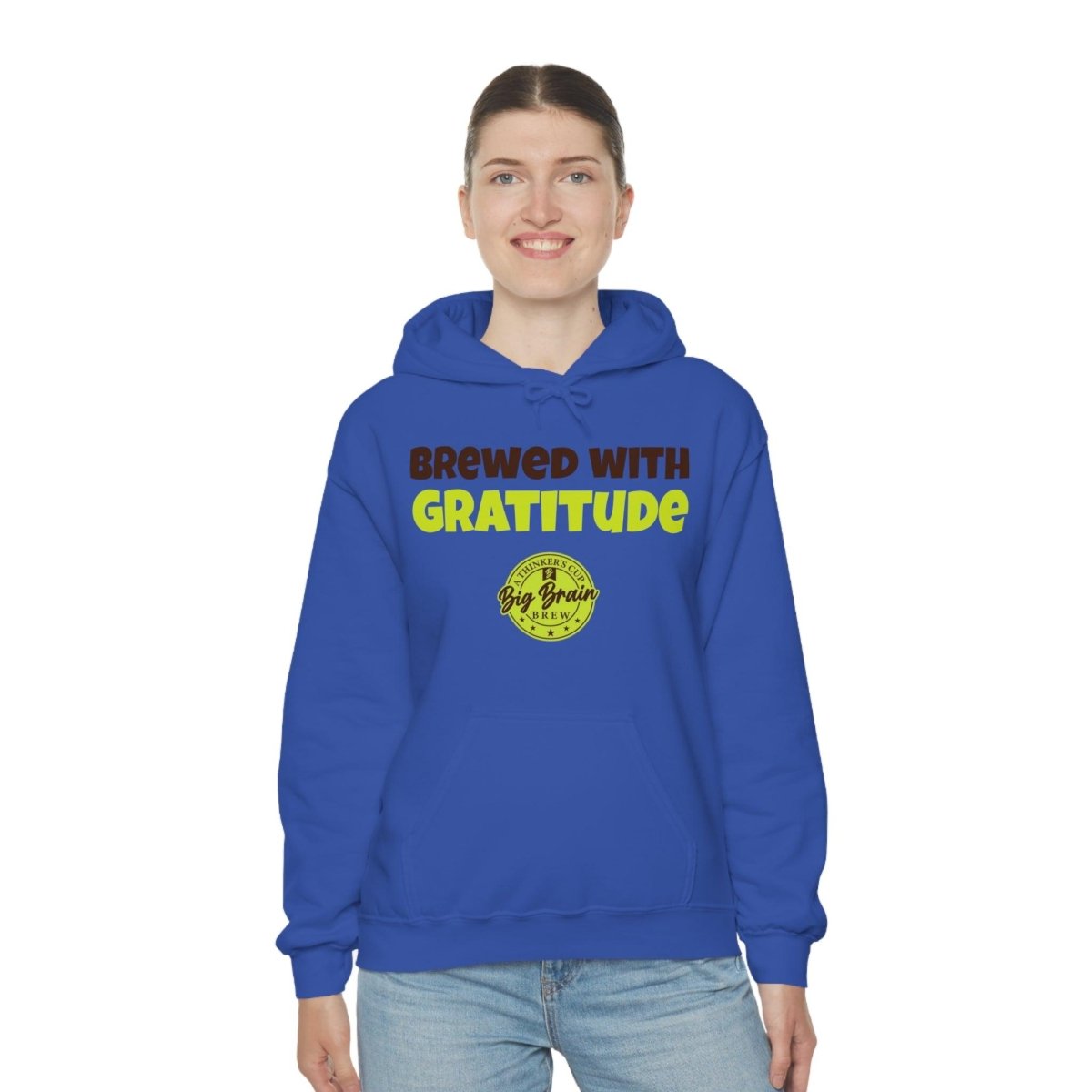 Brewed with Gratitude Unisex Heavy Blend™ Hooded Sweatshirt - Big Brain Brew