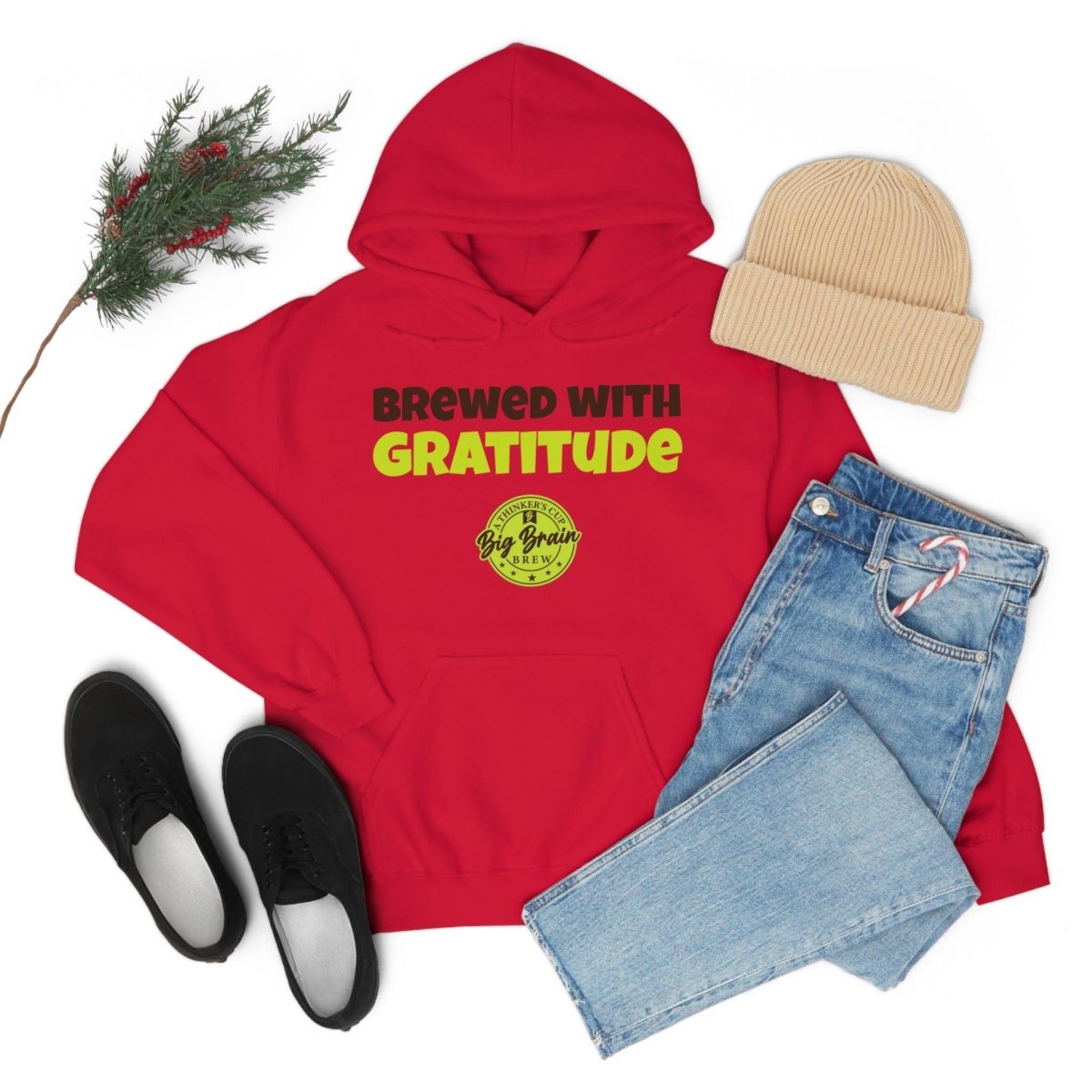Brewed with Gratitude Unisex Heavy Blend™ Hooded Sweatshirt - Big Brain Brew