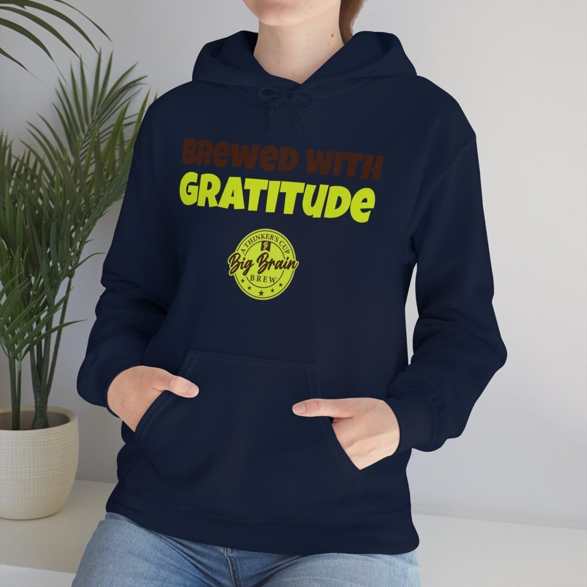 Brewed with Gratitude Unisex Heavy Blend™ Hooded Sweatshirt - Big Brain Brew