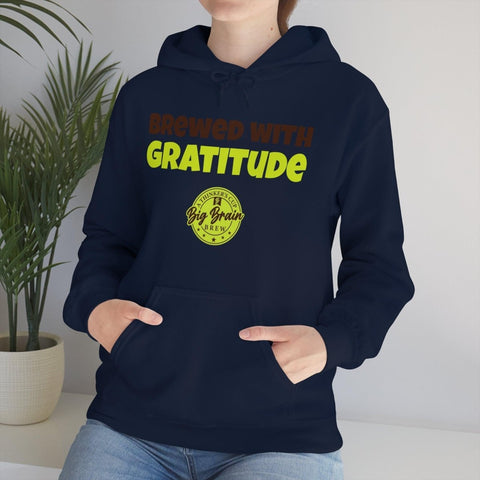 Brewed with Gratitude Unisex Heavy Blend™ Hooded Sweatshirt - Big Brain Brew