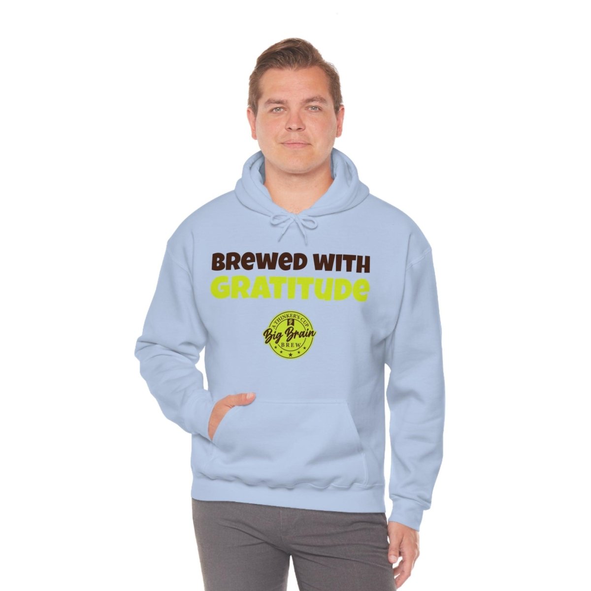 Brewed with Gratitude Unisex Heavy Blend™ Hooded Sweatshirt - Big Brain Brew