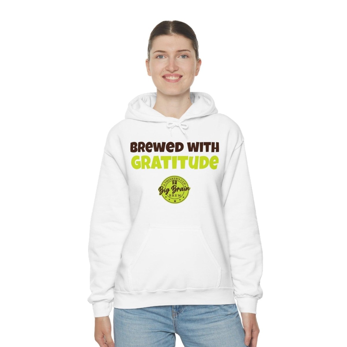 Brewed with Gratitude Unisex Heavy Blend™ Hooded Sweatshirt - Big Brain Brew