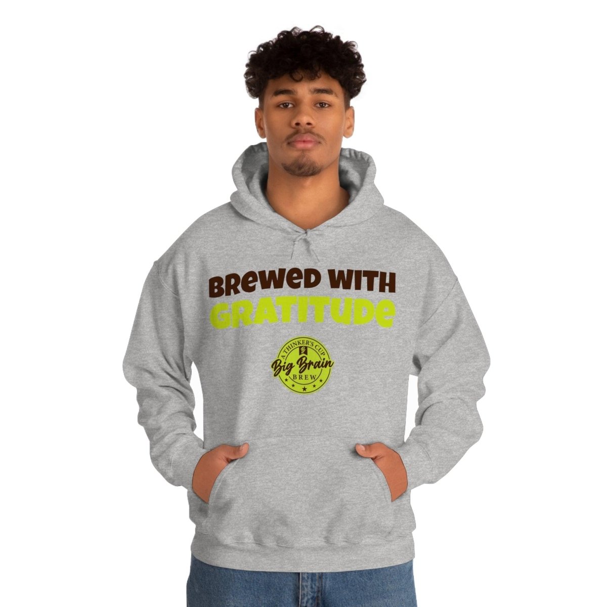 Brewed with Gratitude Unisex Heavy Blend™ Hooded Sweatshirt - Big Brain Brew