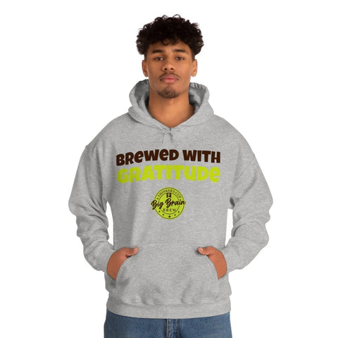Brewed with Gratitude Unisex Heavy Blend™ Hooded Sweatshirt - Big Brain Brew