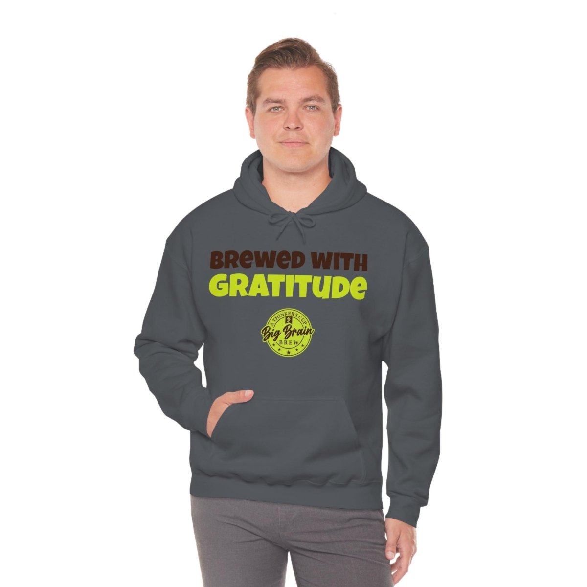Brewed with Gratitude Unisex Heavy Blend™ Hooded Sweatshirt - Big Brain Brew