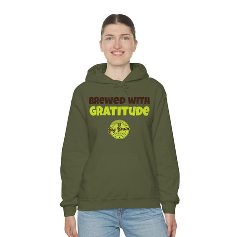 Brewed with Gratitude Unisex Heavy Blend™ Hooded Sweatshirt - Big Brain Brew