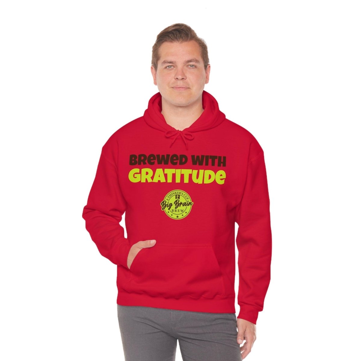 Brewed with Gratitude Unisex Heavy Blend™ Hooded Sweatshirt - Big Brain Brew