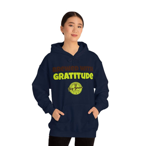 Brewed with Gratitude Unisex Heavy Blend™ Hooded Sweatshirt - Big Brain Brew