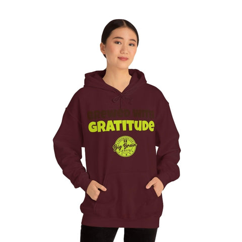 Brewed with Gratitude Unisex Heavy Blend™ Hooded Sweatshirt - Big Brain Brew