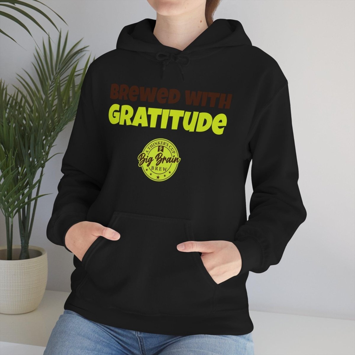 Brewed with Gratitude Unisex Heavy Blend™ Hooded Sweatshirt - Big Brain Brew