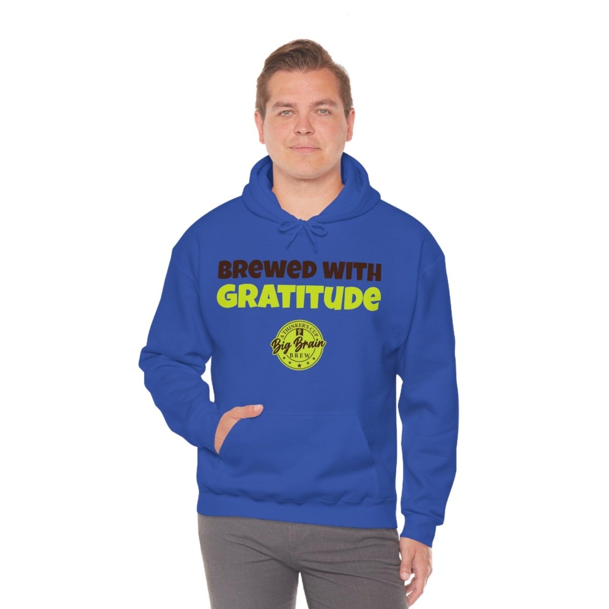 Brewed with Gratitude Unisex Heavy Blend™ Hooded Sweatshirt - Big Brain Brew