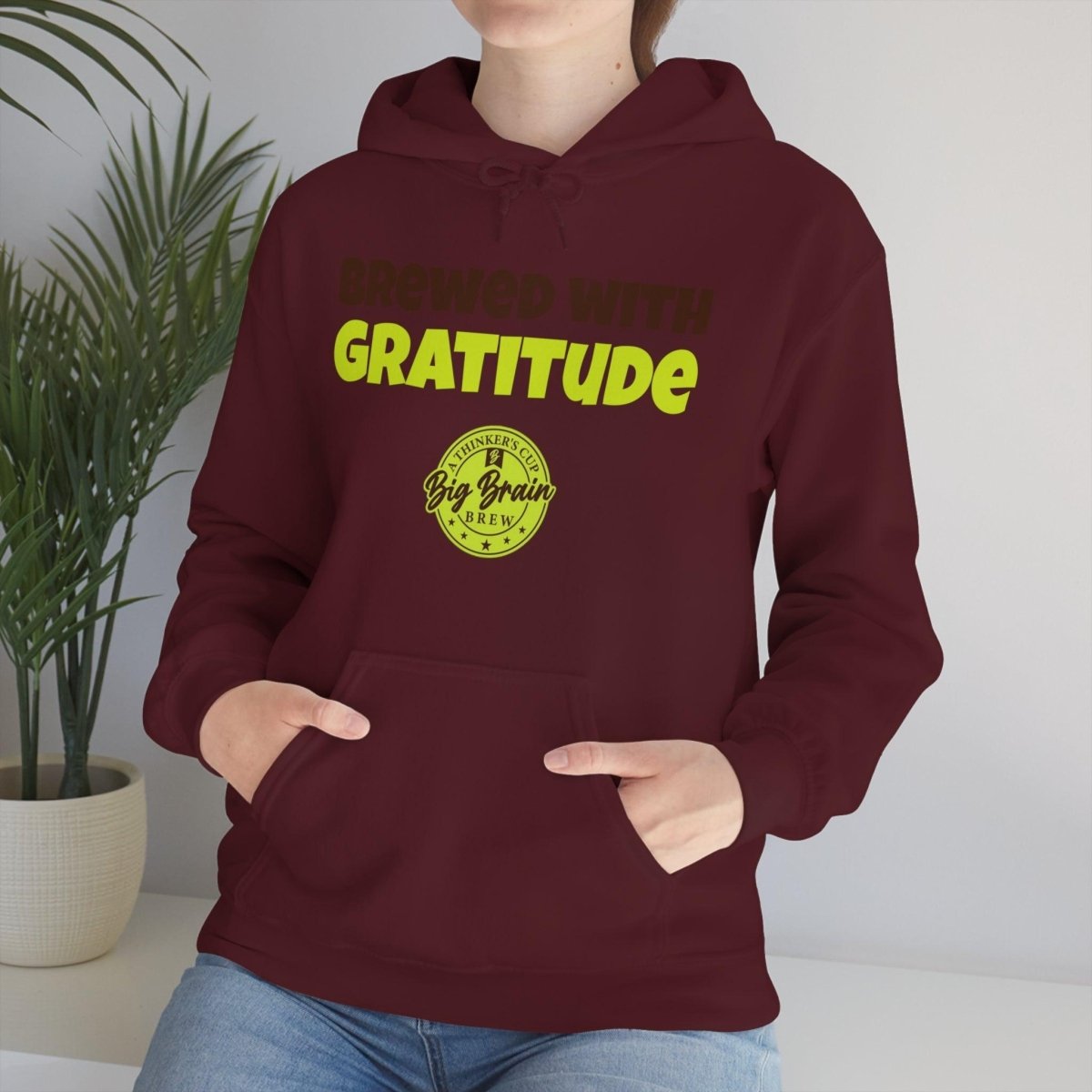 Brewed with Gratitude Unisex Heavy Blend™ Hooded Sweatshirt - Big Brain Brew