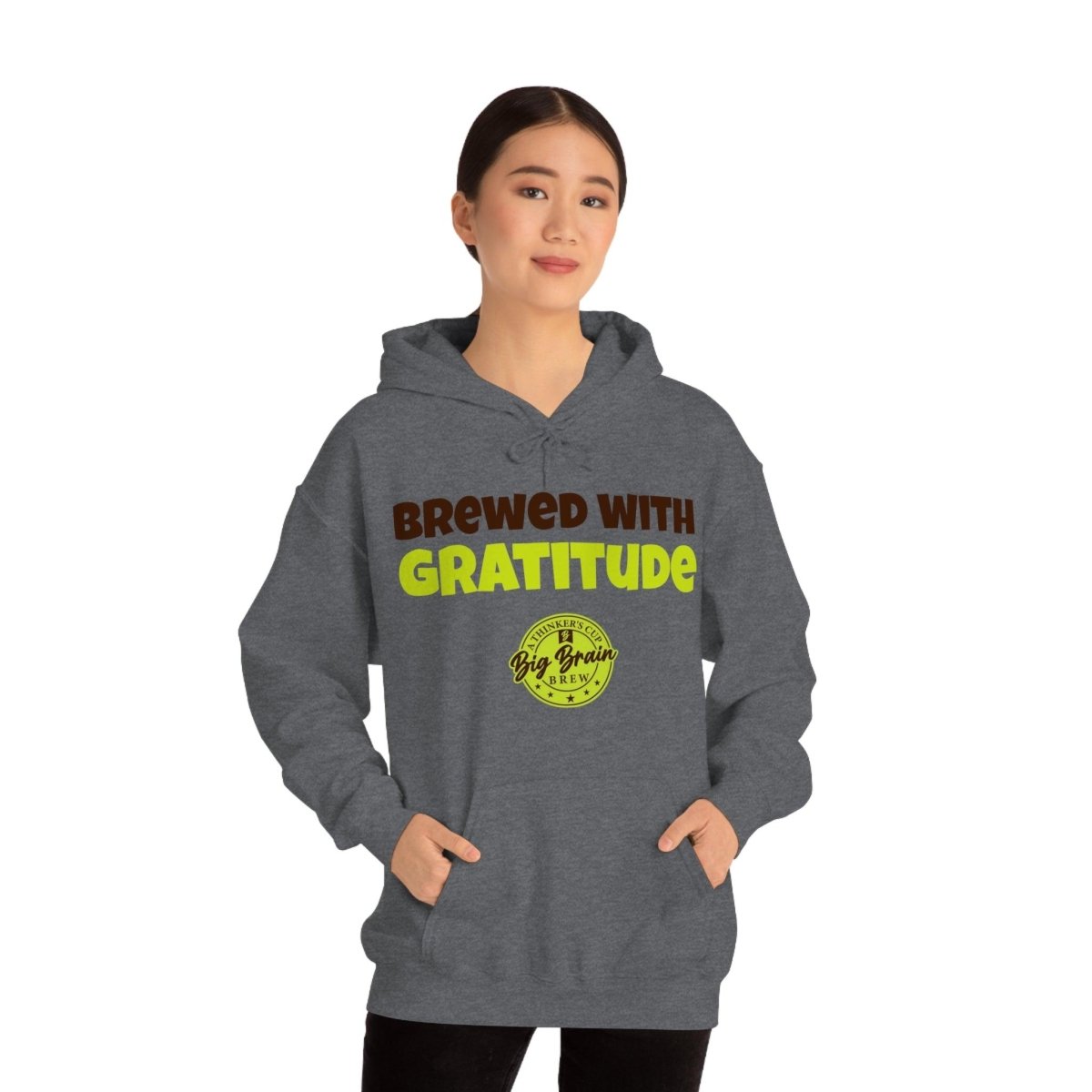 Brewed with Gratitude Unisex Heavy Blend™ Hooded Sweatshirt - Big Brain Brew