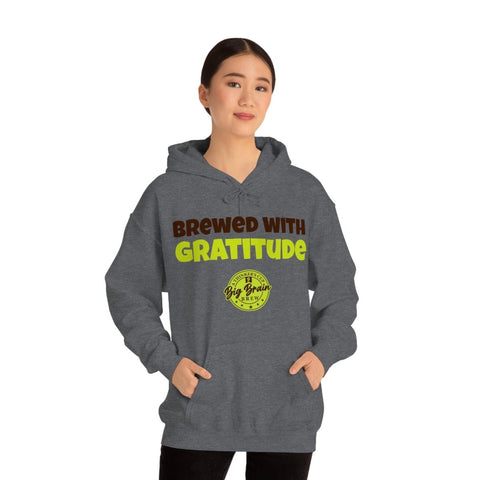 Brewed with Gratitude Unisex Heavy Blend™ Hooded Sweatshirt - Big Brain Brew