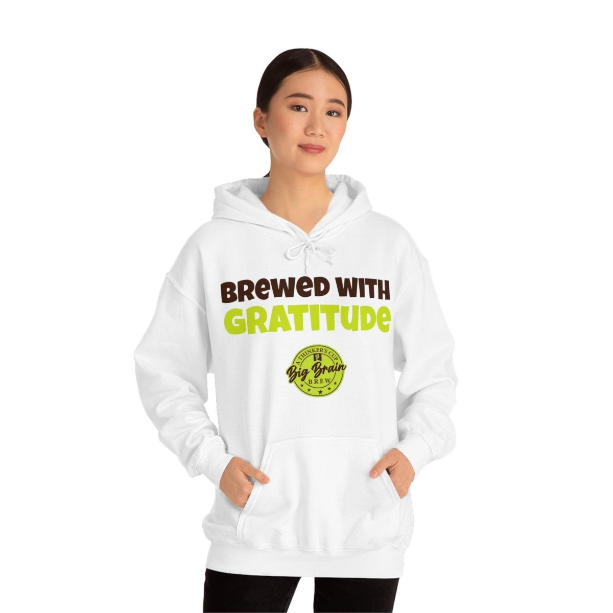 Brewed with Gratitude Unisex Heavy Blend™ Hooded Sweatshirt - Big Brain Brew