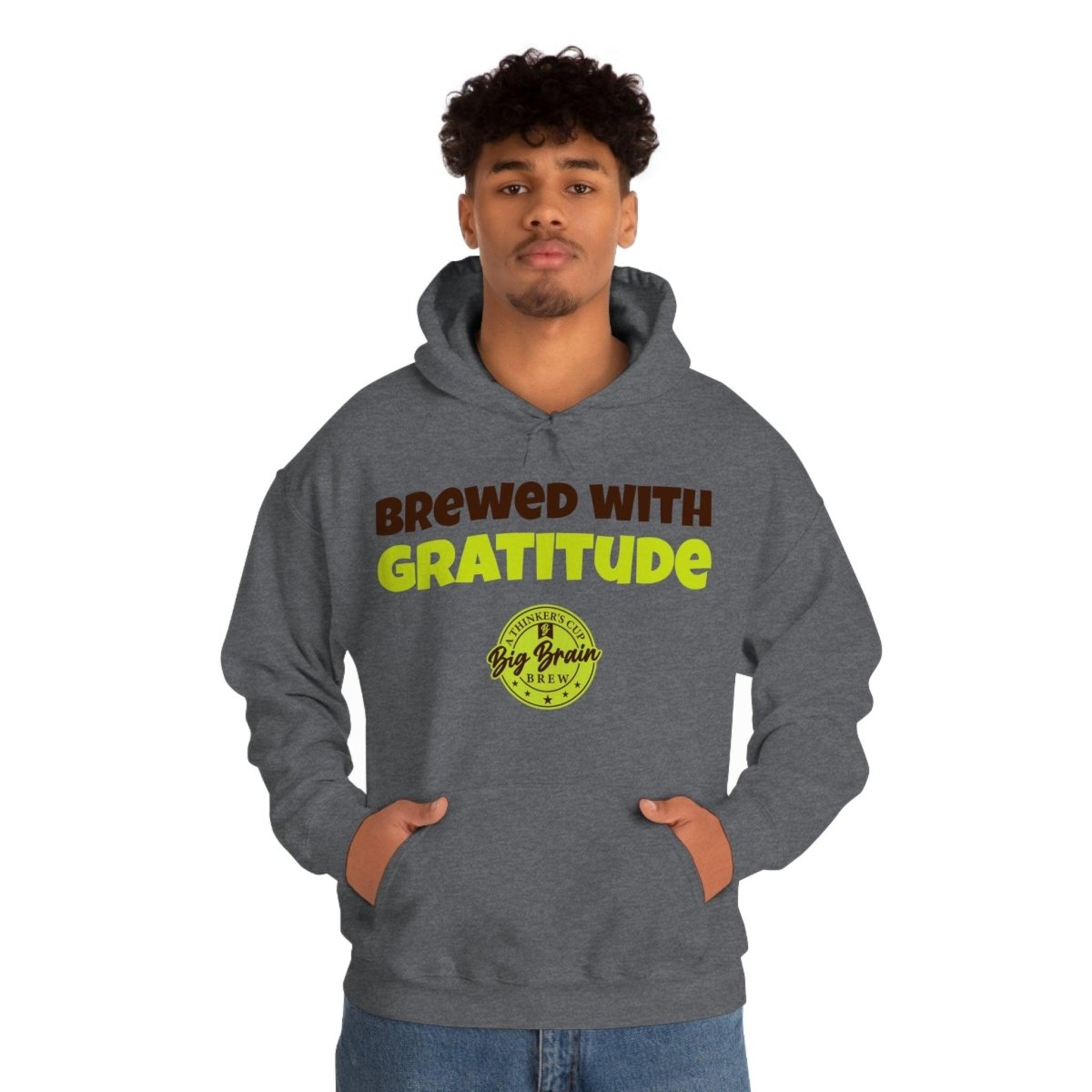 Brewed with Gratitude Unisex Heavy Blend™ Hooded Sweatshirt - Big Brain Brew