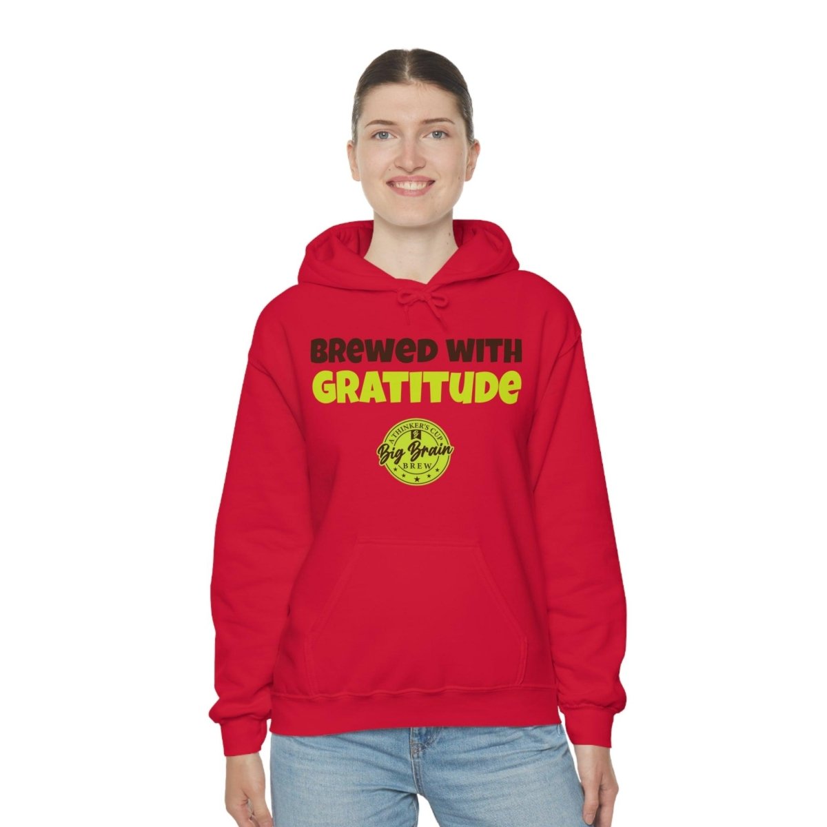 Brewed with Gratitude Unisex Heavy Blend™ Hooded Sweatshirt - Big Brain Brew