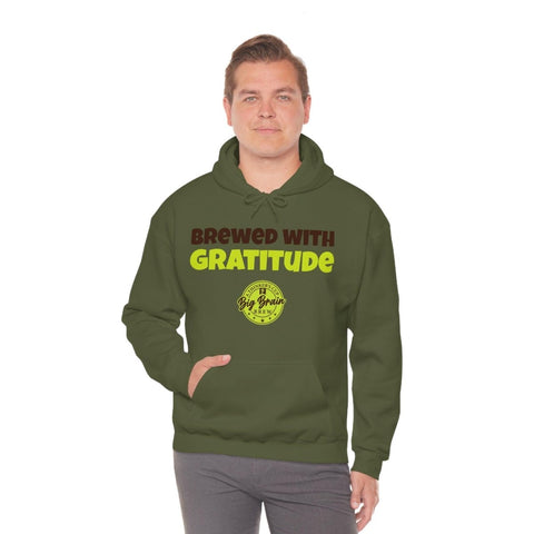 Brewed with Gratitude Unisex Heavy Blend™ Hooded Sweatshirt - Big Brain Brew