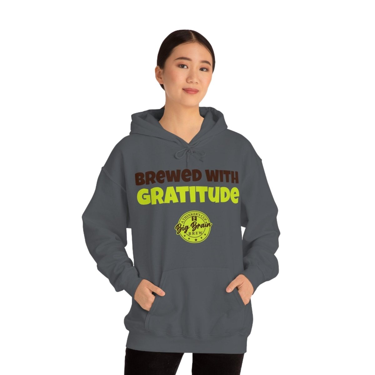 Brewed with Gratitude Unisex Heavy Blend™ Hooded Sweatshirt - Big Brain Brew