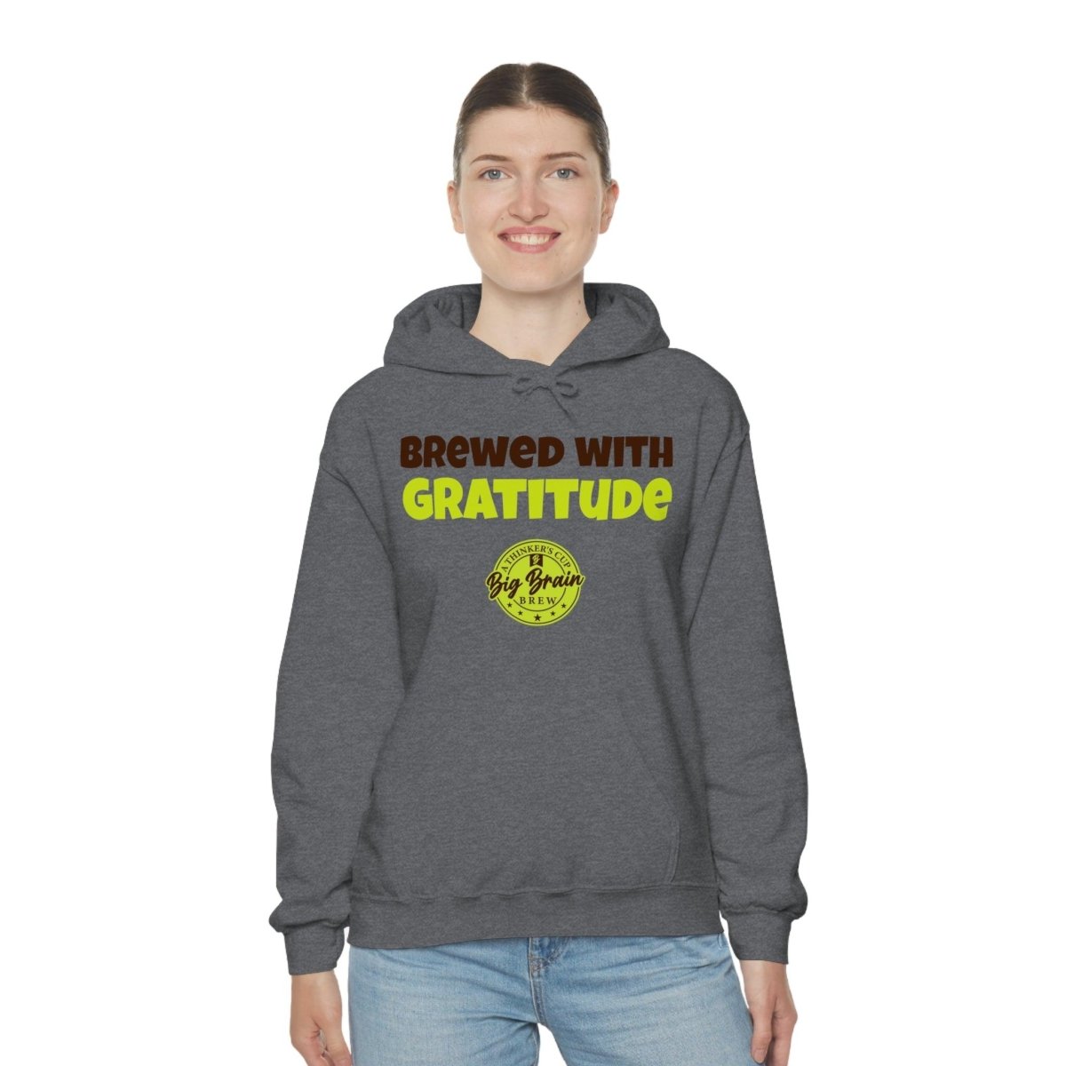 Brewed with Gratitude Unisex Heavy Blend™ Hooded Sweatshirt - Big Brain Brew