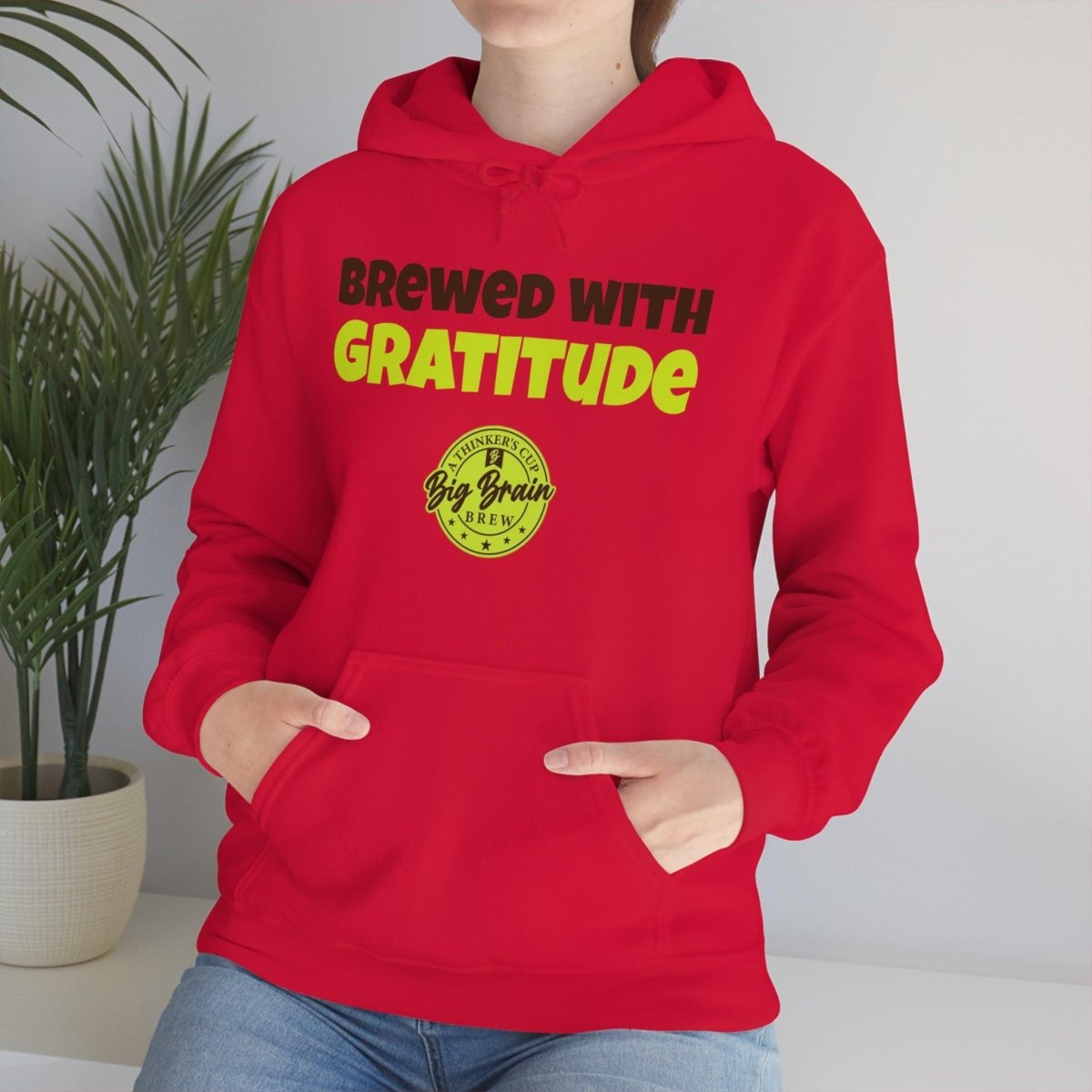 Brewed with Gratitude Unisex Heavy Blend™ Hooded Sweatshirt - Big Brain Brew