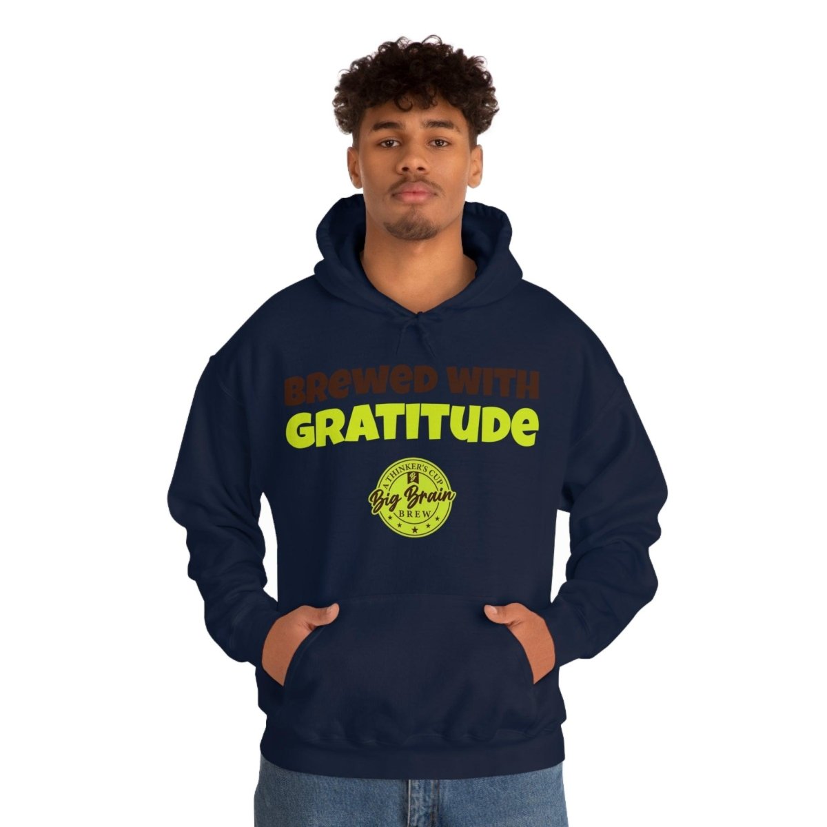 Brewed with Gratitude Unisex Heavy Blend™ Hooded Sweatshirt - Big Brain Brew