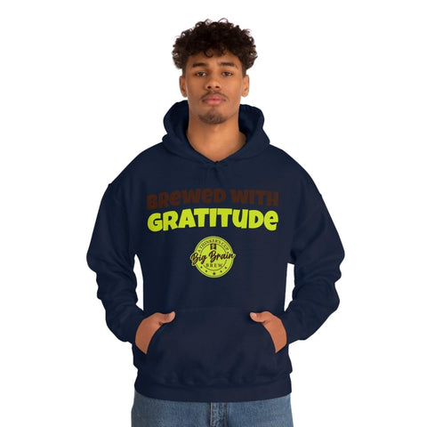 Brewed with Gratitude Unisex Heavy Blend™ Hooded Sweatshirt - Big Brain Brew