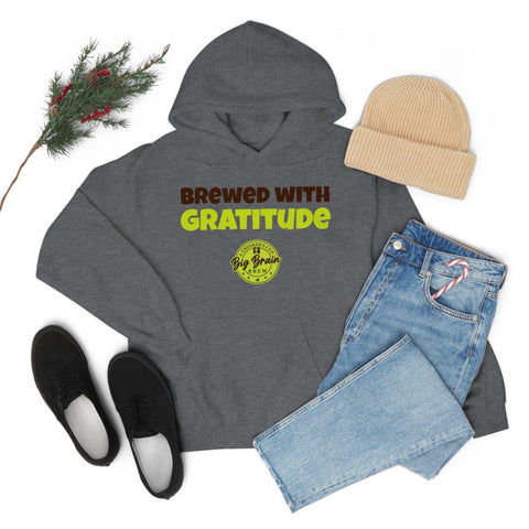 Brewed with Gratitude Unisex Heavy Blend™ Hooded Sweatshirt - Big Brain Brew