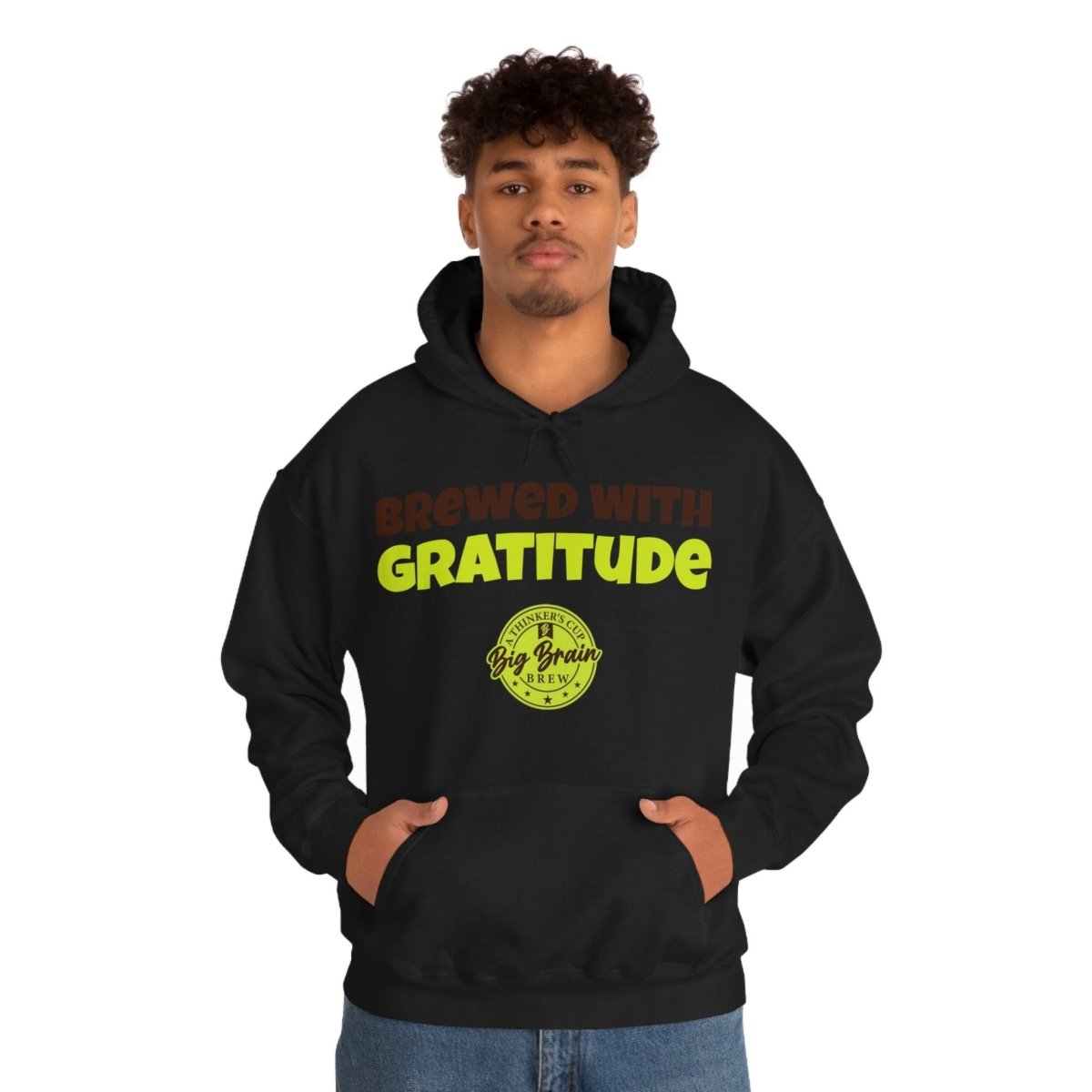 Brewed with Gratitude Unisex Heavy Blend™ Hooded Sweatshirt - Big Brain Brew