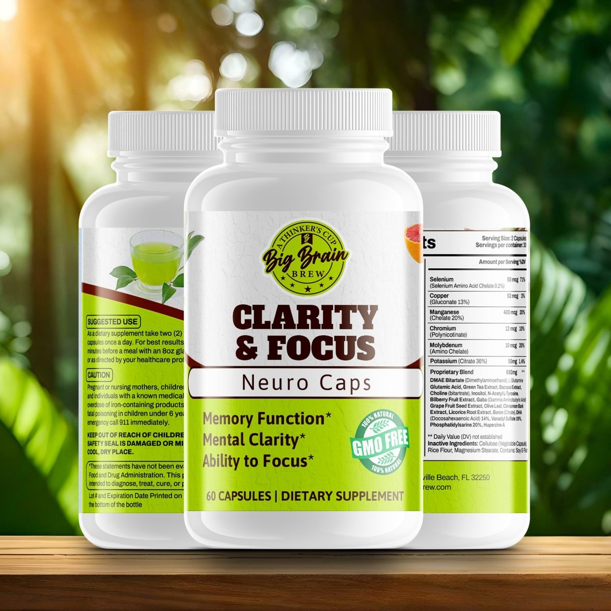 Clarity & Focus Capsules (Neurotropic) - Big Brain Brew