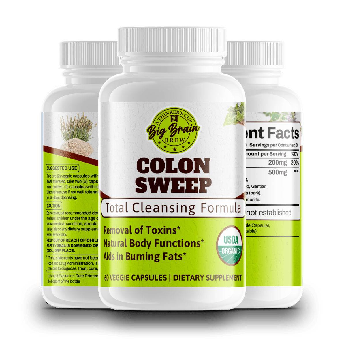 Colon Cleanse (Organic Preparation for Fasting) - Big Brain Brew