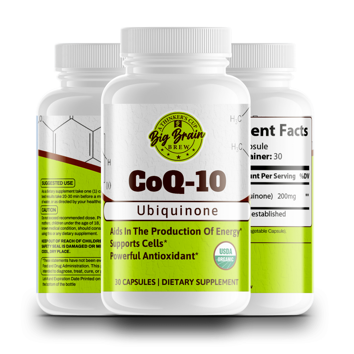 CoQ - 10 (Ubiquinone) - Big Brain Brew