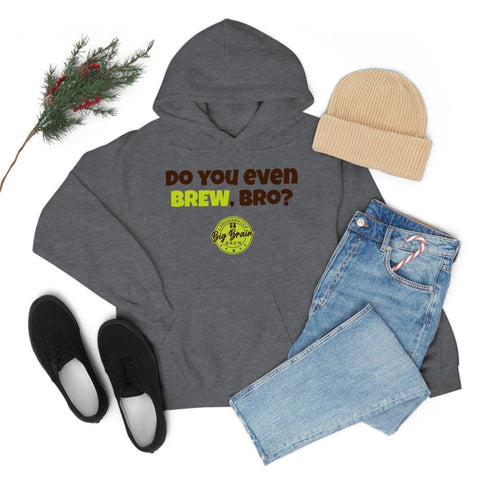 Do You Even BREW, Bro? Unisex Heavy Blend™ Hooded Sweatshirt - Big Brain Brew