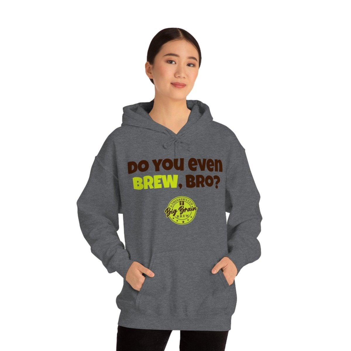 Do You Even BREW, Bro? Unisex Heavy Blend™ Hooded Sweatshirt - Big Brain Brew